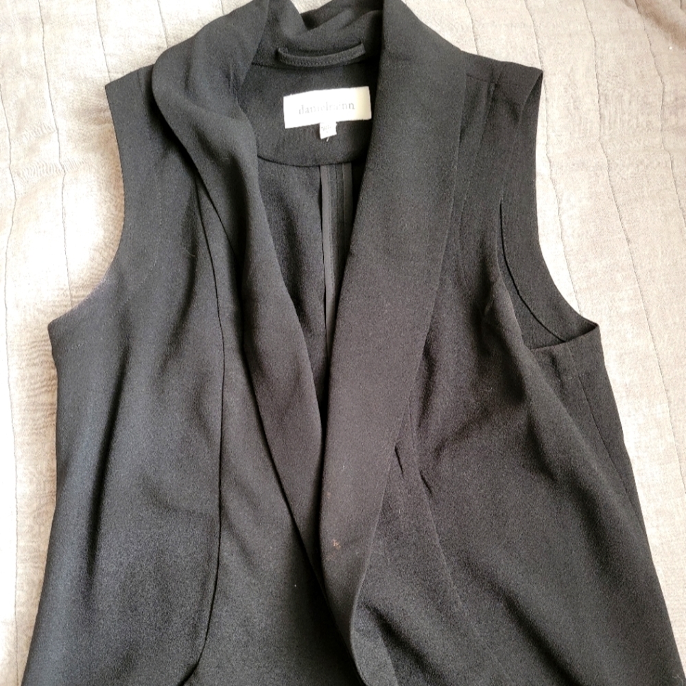 Daniel Rainn Long Line Vest Black Size S